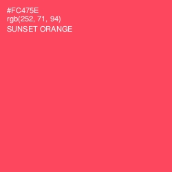 #FC475E - Sunset Orange Color Image